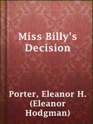 Miss Billy's Decision - ebook